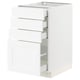 SEKTION / MAXIMERA Gabinete bajo 4 cajones, blanco Enköping/blanco efecto madera, 46x61x76 cm