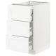 SEKTION / MAXIMERA Gabinete bajo 4 cajones, blanco Enköping/blanco efecto madera, 46x61x76 cm
