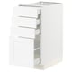 SEKTION / MAXIMERA Gabinete bajo 4 cajones, blanco Enköping/blanco efecto madera, 38x61x76 cm