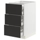 SEKTION / MAXIMERA Gabinete bajo 4 cajones, blanco/Nickebo Carbón mate, 46x61x76 cm