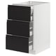 SEKTION / MAXIMERA Gabinete bajo 4 cajones, blanco/Upplöv Carbón mate, 46x61x76 cm
