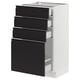 SEKTION / MAXIMERA Gabinete bajo 4 cajones, blanco/Upplöv Carbón mate, 46x37x76 cm