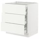 SEKTION / MAXIMERA Gabinete bajo 4 cajones, blanco/Vallstena blanco, 76x61x76 cm