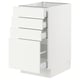 SEKTION / MAXIMERA Gabinete bajo 4 cajones, blanco/Vallstena blanco, 46x61x76 cm