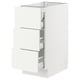 SEKTION / MAXIMERA Gabinete bajo 4 cajones, blanco/Vallstena blanco, 38x61x76 cm