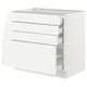 SEKTION / MAXIMERA Gabinete bajo 4 cajones, blanco/Vallstena blanco, 91x61x76 cm