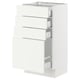 SEKTION / MAXIMERA Gabinete bajo 4 cajones, blanco/Vallstena blanco, 46x37x76 cm