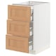 SEKTION / MAXIMERA Gabinete bajo 4 cajones, blanco/Vedhamn roble, 46x61x76 cm
