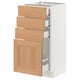 SEKTION / MAXIMERA Gabinete bajo 4 cajones, blanco/Vedhamn roble, 38x37x76 cm