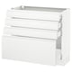 SEKTION / MAXIMERA Gabinete bajo 4 cajones, blanco/Voxtorp blanco mate, 91x37x76 cm