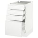 SEKTION / MAXIMERA Gabinete bajo 4 cajones, blanco/Voxtorp blanco mate, 46x61x76 cm