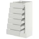 SEKTION / MAXIMERA Gabinete bajo 6 cajones, blanco/Aspudden gris claro, 38x37x76 cm