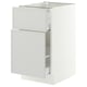 SEKTION / MAXIMERA Gabinete bajo extraíble 1 cajón, blanco/Aspudden gris claro, 46x61x76 cm