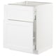 SEKTION / MAXIMERA Gabinete bajo extraíble 1 cajón, blanco/Axstad blanco mate, 61x61x76 cm