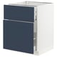 SEKTION / MAXIMERA Gabinete bajo extraíble 1 cajón, blanco Axstad/mate azul, 61x61x76 cm