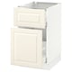 SEKTION / MAXIMERA Gabinete bajo extraíble 1 cajón, blanco/Bodbyn hueso, 46x61x76 cm