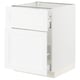 SEKTION / MAXIMERA Gabinete bajo extraíble 1 cajón, blanco Enköping/blanco efecto madera, 61x61x76 cm
