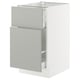 SEKTION / MAXIMERA Gabinete bajo extraíble 1 cajón, blanco/Havstorp gris claro, 46x61x76 cm