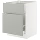 SEKTION / MAXIMERA Gabinete bajo extraíble 1 cajón, blanco/Havstorp gris claro, 61x61x76 cm