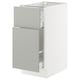 SEKTION / MAXIMERA Gabinete bajo extraíble 1 cajón, blanco/Havstorp gris claro, 38x61x76 cm