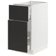 SEKTION / MAXIMERA Gabinete bajo extraíble 1 cajón, blanco/Nickebo Carbón mate, 38x61x76 cm