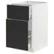 SEKTION / MAXIMERA Gabinete bajo extraíble 1 cajón, blanco/Nickebo Carbón mate, 46x61x76 cm