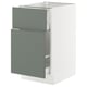 SEKTION / MAXIMERA Gabinete bajo extraíble 1 cajón, blanco/Nickebo Verde grisáceo mate, 46x61x76 cm