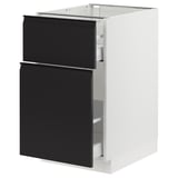 SEKTION / MAXIMERA Gabinete bajo extraíble 1 cajón, blanco/Upplöv Carbón mate, 46x61x76 cm