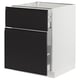 SEKTION / MAXIMERA Gabinete bajo extraíble 1 cajón, blanco/Upplöv Carbón mate, 61x61x76 cm