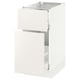 SEKTION / MAXIMERA Gabinete bajo extraíble 1 cajón, blanco/Veddinge blanco, 38x61x76 cm