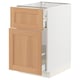 SEKTION / MAXIMERA Gabinete bajo extraíble 1 cajón, blanco/Vedhamn roble, 46x61x76 cm