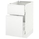 SEKTION / MAXIMERA Gabinete bajo extraíble 1 cajón, blanco/Voxtorp blanco mate, 46x61x76 cm