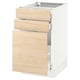 SEKTION / MAXIMERA Gabinete bajo extraíble 2 cajones, blanco/Askersund efecto fresno claro, 46x61x76 cm