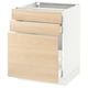 SEKTION / MAXIMERA Gabinete bajo extraíble 2 cajones, blanco/Askersund efecto fresno claro, 61x61x76 cm