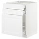 SEKTION / MAXIMERA Gabinete bajo extraíble 2 cajones, blanco/Axstad blanco mate, 61x61x76 cm