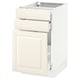 SEKTION / MAXIMERA Gabinete bajo extraíble 2 cajones, blanco/Bodbyn hueso, 46x61x76 cm