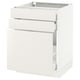 SEKTION / MAXIMERA Gabinete bajo extraíble 2 cajones, blanco/Veddinge blanco, 61x61x76 cm