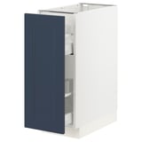 SEKTION / MAXIMERA Gabinete bajo extraíble, blanco Axstad/mate azul, 31x61x76 cm