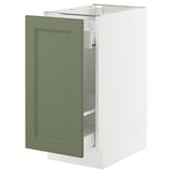 SEKTION / MAXIMERA Gabinete bajo extraíble, blanco/Axstad verde grisáceo, 38x61x76 cm