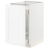 SEKTION / MAXIMERA Gabinete bajo extraíble, blanco Enköping/blanco efecto madera, 46x61x76 cm