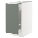 SEKTION / MAXIMERA Gabinete bajo extraíble, blanco/Nickebo Verde grisáceo mate, 38x61x76 cm
