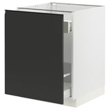SEKTION / MAXIMERA Gabinete bajo extraíble, blanco/Upplöv Carbón mate, 61x61x76 cm
