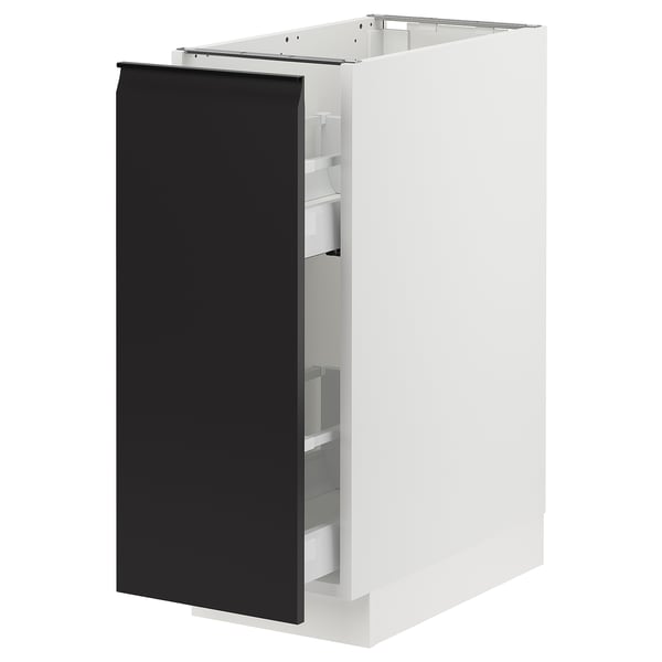 SEKTION / MAXIMERA Gabinete bajo extraíble, blanco/Upplöv Carbón mate, 31x61x76 cm