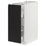 SEKTION / MAXIMERA Gabinete bajo extraíble, blanco/Upplöv Carbón mate, 31x61x76 cm