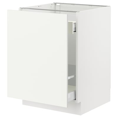 SEKTION / MAXIMERA Gabinete bajo extraíble, blanco/Vallstena blanco, 61x61x76 cm