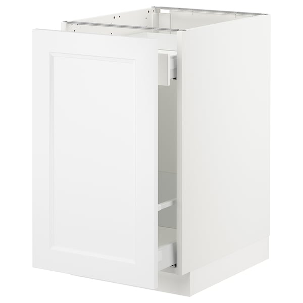 SEKTION / MAXIMERA Gabinete bajo p/bote basura 1 prta, blanco/Axstad blanco mate, 46x61x76 cm