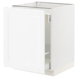 SEKTION / MAXIMERA Gabinete bajo p/bote basura 1 prta, blanco Enköping/blanco efecto madera, 61x61x76 cm