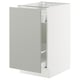 SEKTION / MAXIMERA Gabinete bajo p/bote basura 1 prta, blanco/Havstorp gris claro, 46x61x76 cm