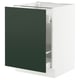 SEKTION / MAXIMERA Gabinete bajo p/bote basura 1 prta, blanco/Havstorp Verde oscuro, 61x61x76 cm