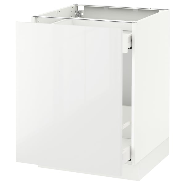 SEKTION / MAXIMERA Gabinete bajo p/bote basura 1 prta, blanco/Ringhult blanco, 61x61x76 cm